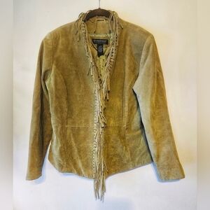 100% Leather Vintage Fringe Jacket